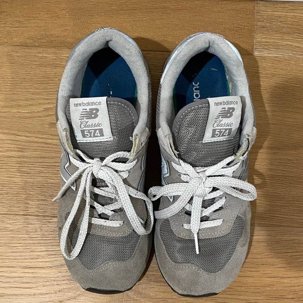 New Balance 574 Sneakers in Gray and White - Picture 2 of 8